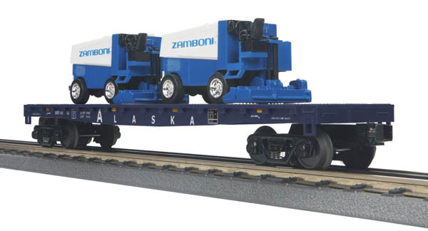 MTH 30-76531 O Alaska 50' Flatcar w/Zambonis