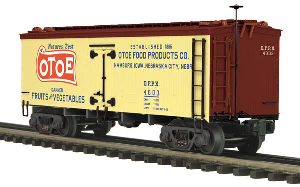 MTH 20-94373 O OTOE 36’ Woodsided Reefer Car #4003