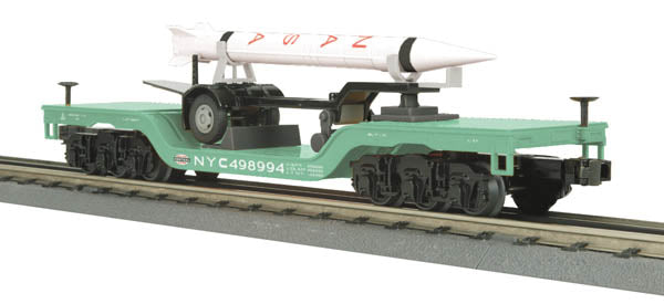 MTH 30-76556 New York Central Depressed Center Flat Car w/Rocket Load