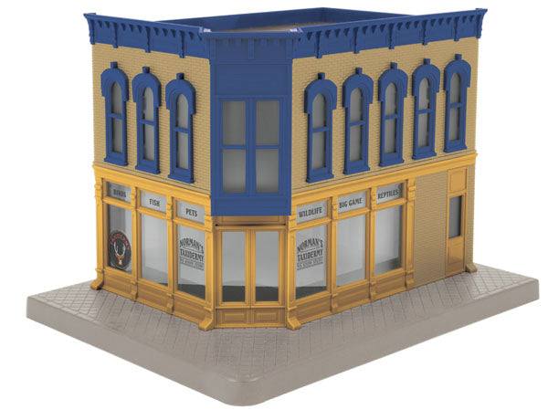 MTH 30-90475 Norman's Taxidermy Corner Building w/Blinking Sign
