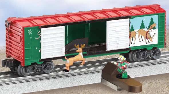 Lionel 6-36805 O Gauge Reindeer Jumping Boxcar