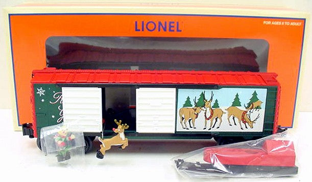 Lionel 6-36805 O Gauge Reindeer Jumping Boxcar