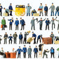 Preiser 13004 HO Early Era III Assorted Working People Figures (Set of 60)