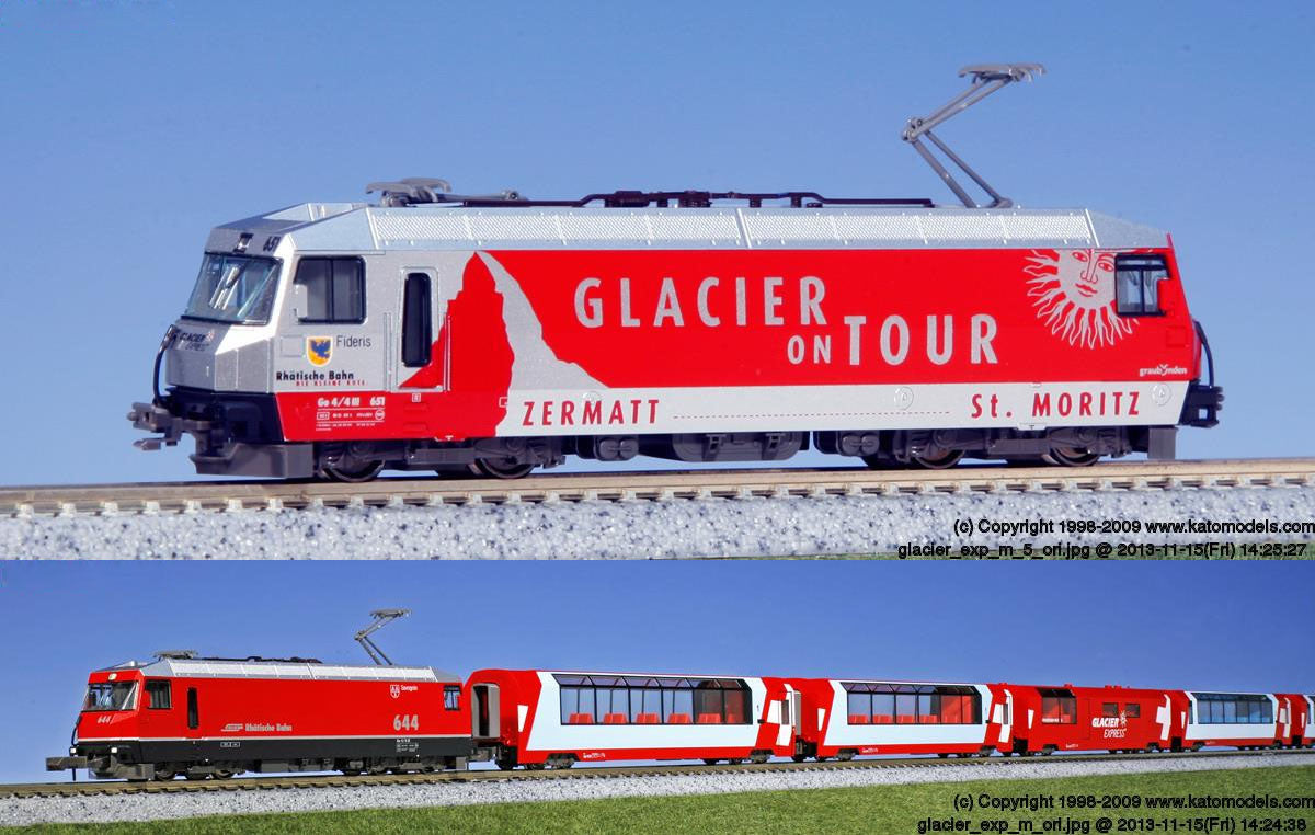 Kato 10-006 Swiss Alpine Glacier Express N Gauge Electric Train Starter Set