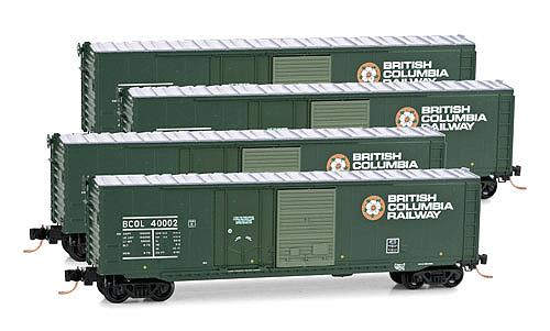 Micro-Trains 99300086 N BCR 50' Boxcar Runner Pack (Set of 4)