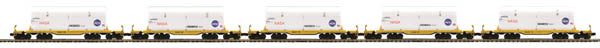 MTH 20-90811 O NASA 5pk Rocket Motor Transport Cars