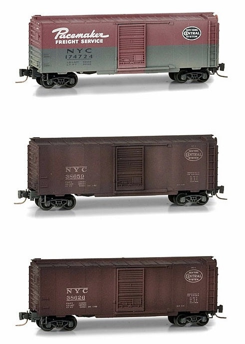 Micro-Trains 50044490 Z New York Central 40' SD Boxcar RTR Runner (Pack of 3)