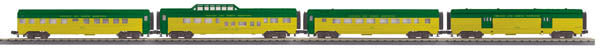 MTH 30-67747 O Chicago & North Western 60' Streamlined Passenger Set (Set of 4)