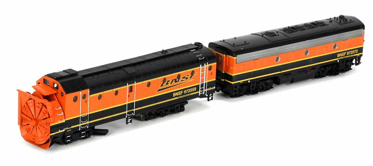 Athearn 93821 HO Scale BNSF Rotary Snowplow & Power Car #972559 & #972572