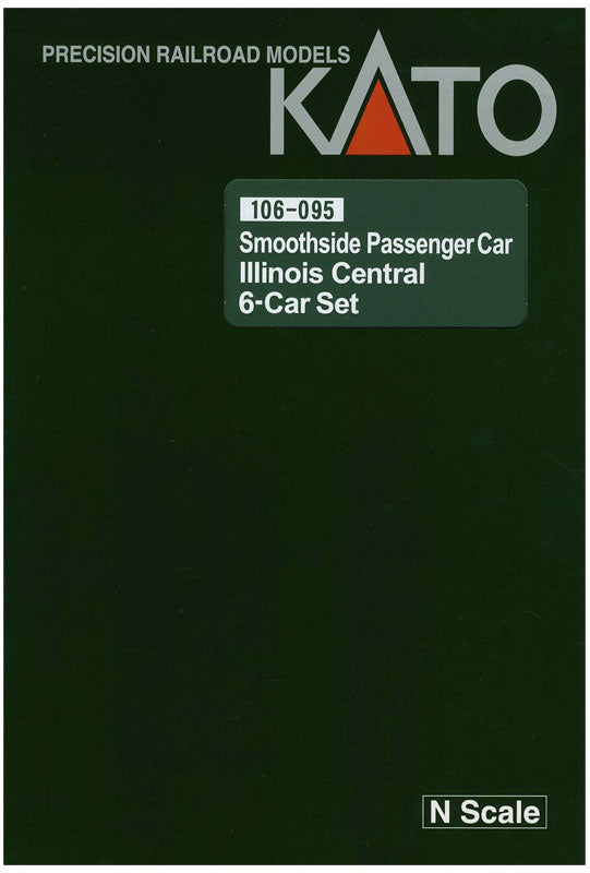 Kato 106-095 Kato 106-095 N Scale Illinois Central Smoothside 6-Car Bookcase Set
