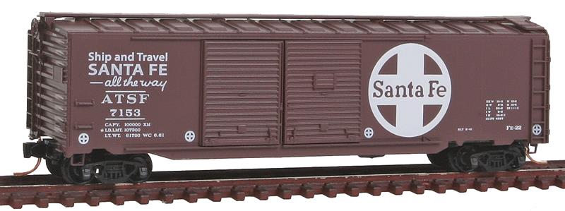 Micro-Trains 07800130 N Santa Fe 50' Double-Door Auto Boxcar #7153