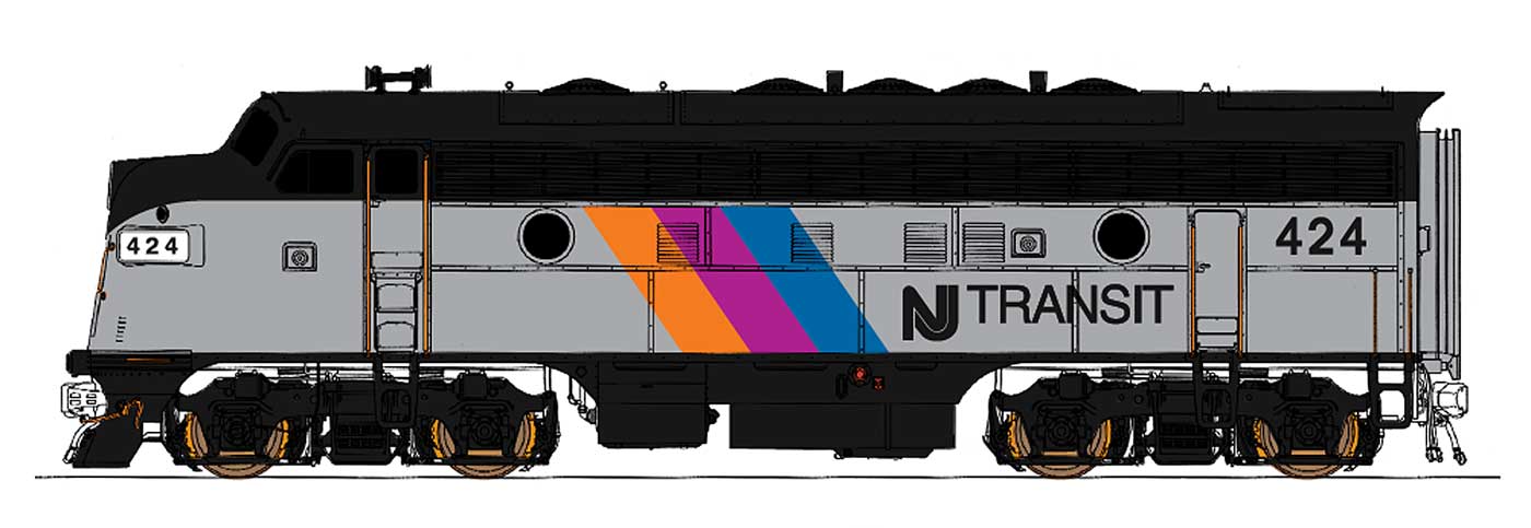 InterMountain 9086S NJ Transit EMD F7A Diesel Locomotive DCC & Sound