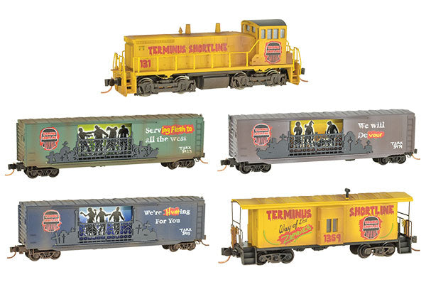 Micro-Trains 99321230 Zombie Halloween N Gauge Diesel Freight Train Set