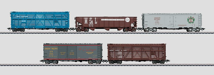 Marklin 45658 HO American Freight Car Set - 3-Rail - Ready to Run
