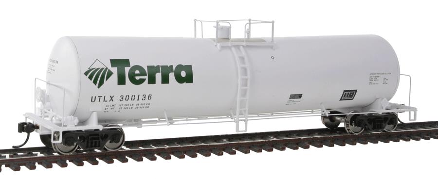 Walthers 920-100229 HO Scale Terra UTLX 54' Funnel-Flow Tank Car #300136