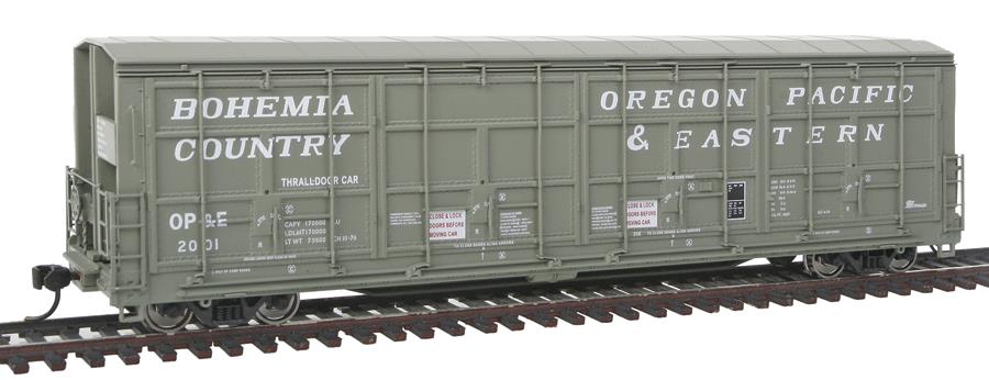 Walthers 920-101910 HO Oregon Pacific & Eastern 56' Thrall Door Boxcar #2001