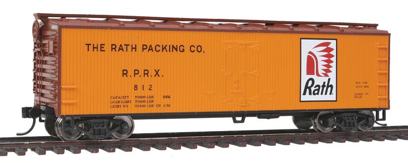 Walthers 910-3611 HO Rath Packing Company 40' 2-Sheathed Reefer Steel Roof #612
