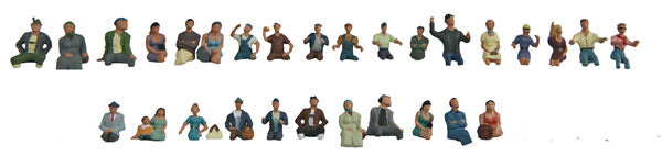 Walthers 949-6034 HO Seated Coach Passenger Figures (Set of 30)