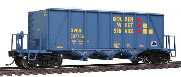 Walthers 920-106007 HO Golden West GSVR 40' Ortner 100-Ton Aggregate Hopper RTR
