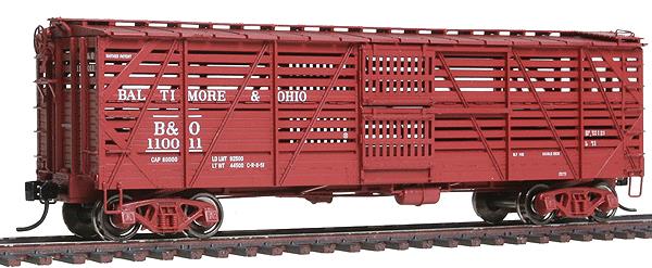 Walthers 920-108801 HO Scale Baltimore & Ohio 40' Mather Stock Car #110011