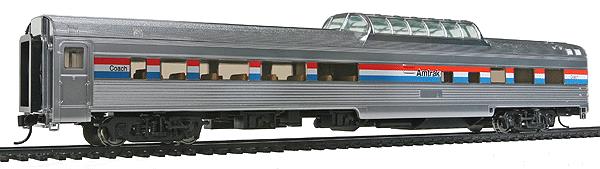 Walthers 920-14029 HO Amtrak 85' Budd Dome Coach - Lighted - Ready to Run
