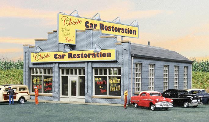Walthers 933-3824 N Classic Car Restoration Building Kit