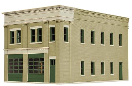 Walthers 933-4022 HO Two-Bay Fire Station Building Kit