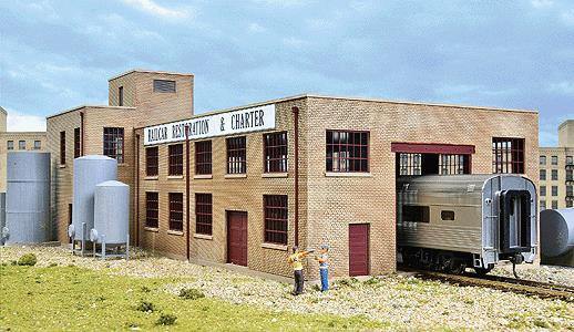 Walthers 933-4024 HO Railcar Restoration & Charter Shop Building Kit