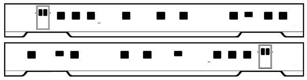 Brass Car Sides 550 HO Northern Pacific Post-War North Coast Limited