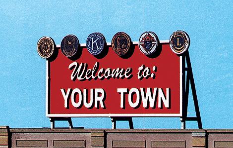 Blair Line 1528 Z, N, HO Welcome To Your Town Laser-Cut Wood Billboards Kit