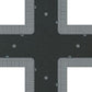Busch 1104 4-Way Intersection Crossing w/Sidewalks