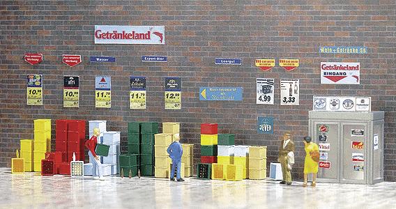 Busch 1134 HO Scale Assorted Beverage Cases Plastic Kit