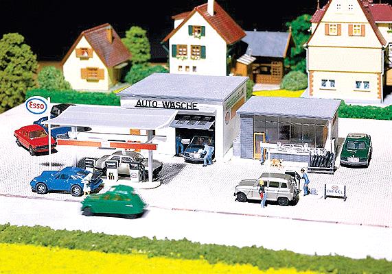Faller 130296 HO Gas Station with Car Wash Building Kit