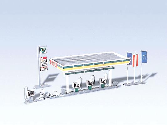 Faller 130346 HO Covered Petrol Pumps Building Kit