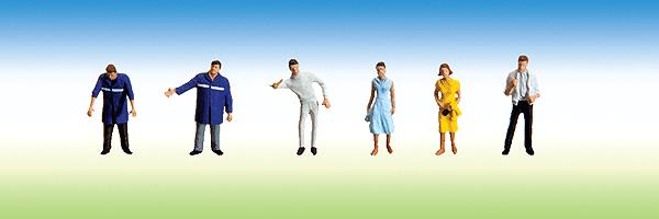 Faller 151070 HO Service Station Personnel Figures (Set of 6)