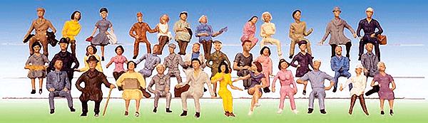 Faller 153001 HO Seated People Figures (Set of 36)