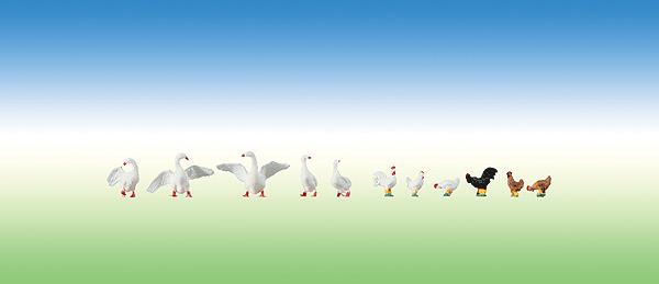 Faller 154010 HO Hens + Geese