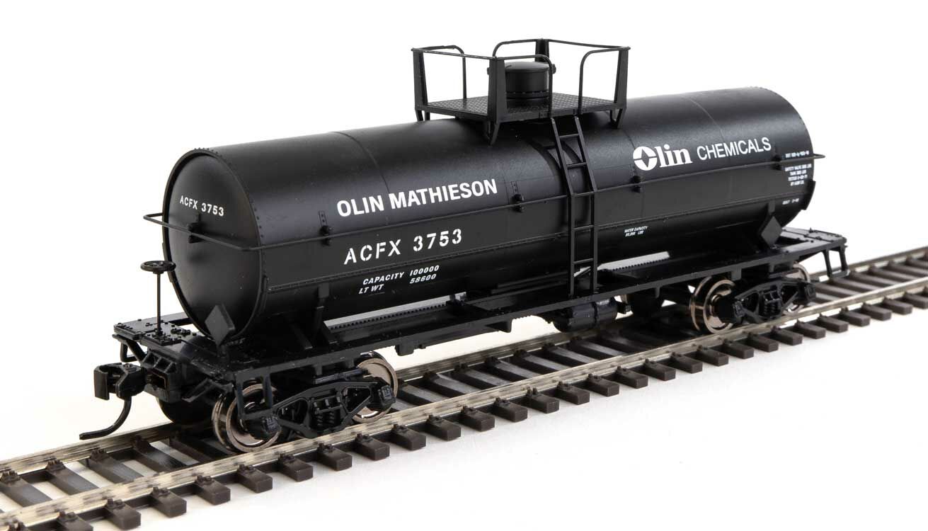 Walthers 910-48013 HO Olin Chemical 36' Chemical Tank Car RTR ACFX #3753