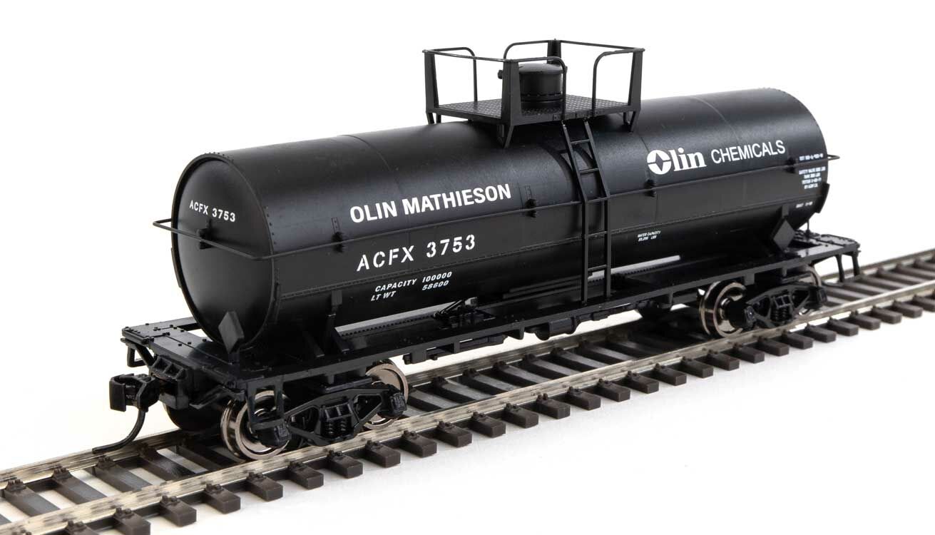 Walthers 910-48013 HO Olin Chemical 36' Chemical Tank Car RTR ACFX #3753