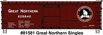 Accurail 81581 HO Great Northern 36' Double-Sheathed Wood Boxcar Kit