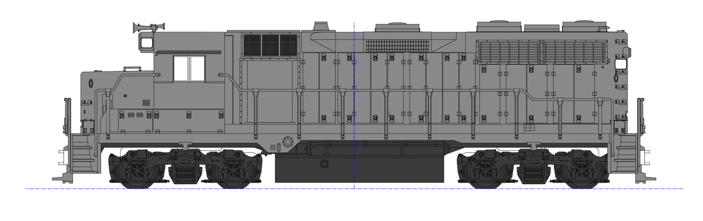 Kato 37-30202 HO Undecorated EMD GP35 IA Diesel Locomotive with Parts