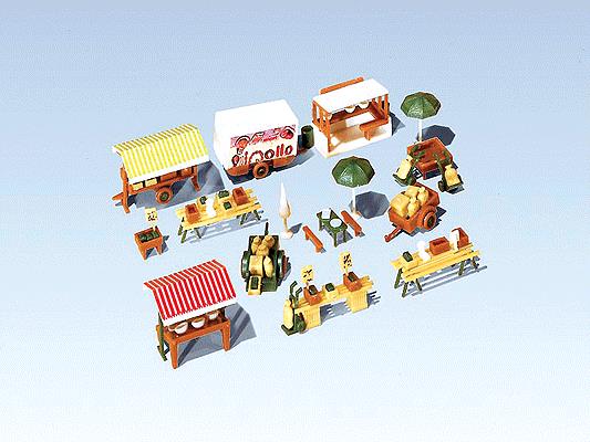 Faller Gmbh 272533 N Market Stands & Cart