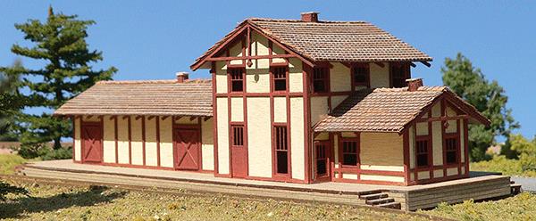 GCLaser 3022 N Freight Depot w/Trussed Walls Laser Cut Kit
