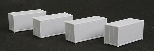 MicroTrains 76000000 Z Undecorated 20' Containers (Pack of 4)