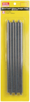 MicroTrains 99040917 Z 220mm Straight Micro-Track (Pack of 12)