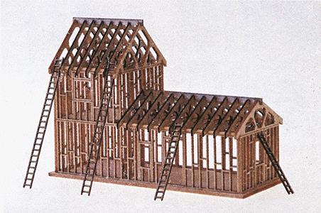 Northeastern Scale Models 30028 N House Under Construction Building Kit