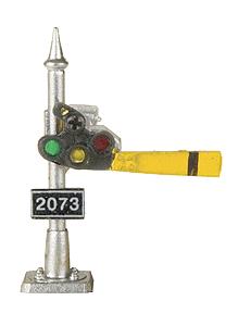NJ International 1004 HO Scale Semaphores Upper-Quandrant Three-Light Head