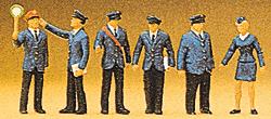 Preiser 10011 HO DB Railroad Personnel Figures (Set of 6)
