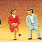 Preiser 10021 HO Seated People Figures (Set of 6)