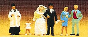 Preiser 10058 HO Sale Wedding Participants w/ Catholic Pastor Figures (Set of 6)